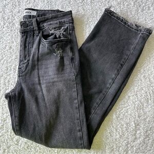 JBD Black Denim High Waisted Distressed Jeans Size 24